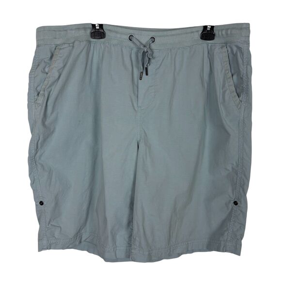 L.L. Bean Blue Bermuda Shorts Women's 1X Plus High Rise - Picture 1 of 7